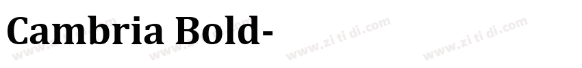 Cambria Bold字体转换